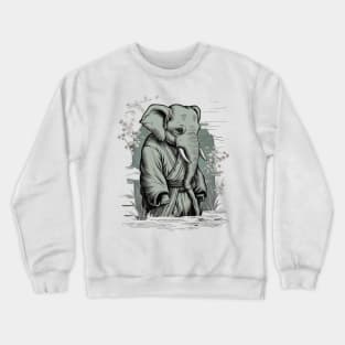 Melancholic Elephant Japanese Art Print Crewneck Sweatshirt